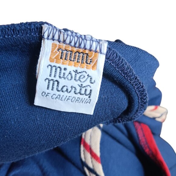 Small Vintage 80's Hoody Top Mister Marty California Sleeveless Striped Placket - Picture 5 of 5